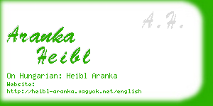 aranka heibl business card